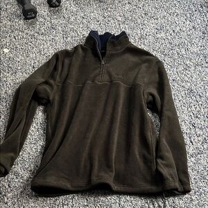 Izod Men's Dark Green Zip-Up Sweater